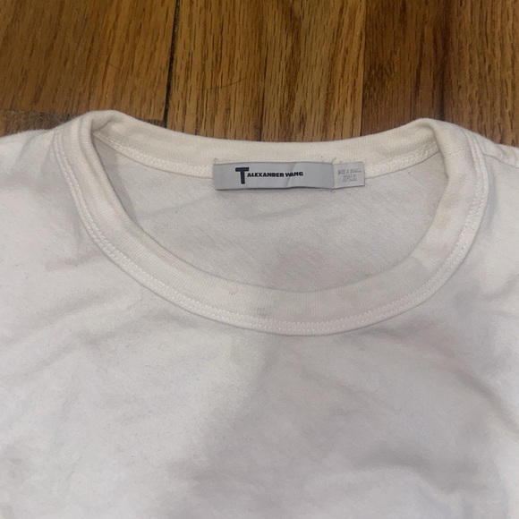 T by Alexander Wang white knotted detail tshirt - size XS - Picture 3 of 7